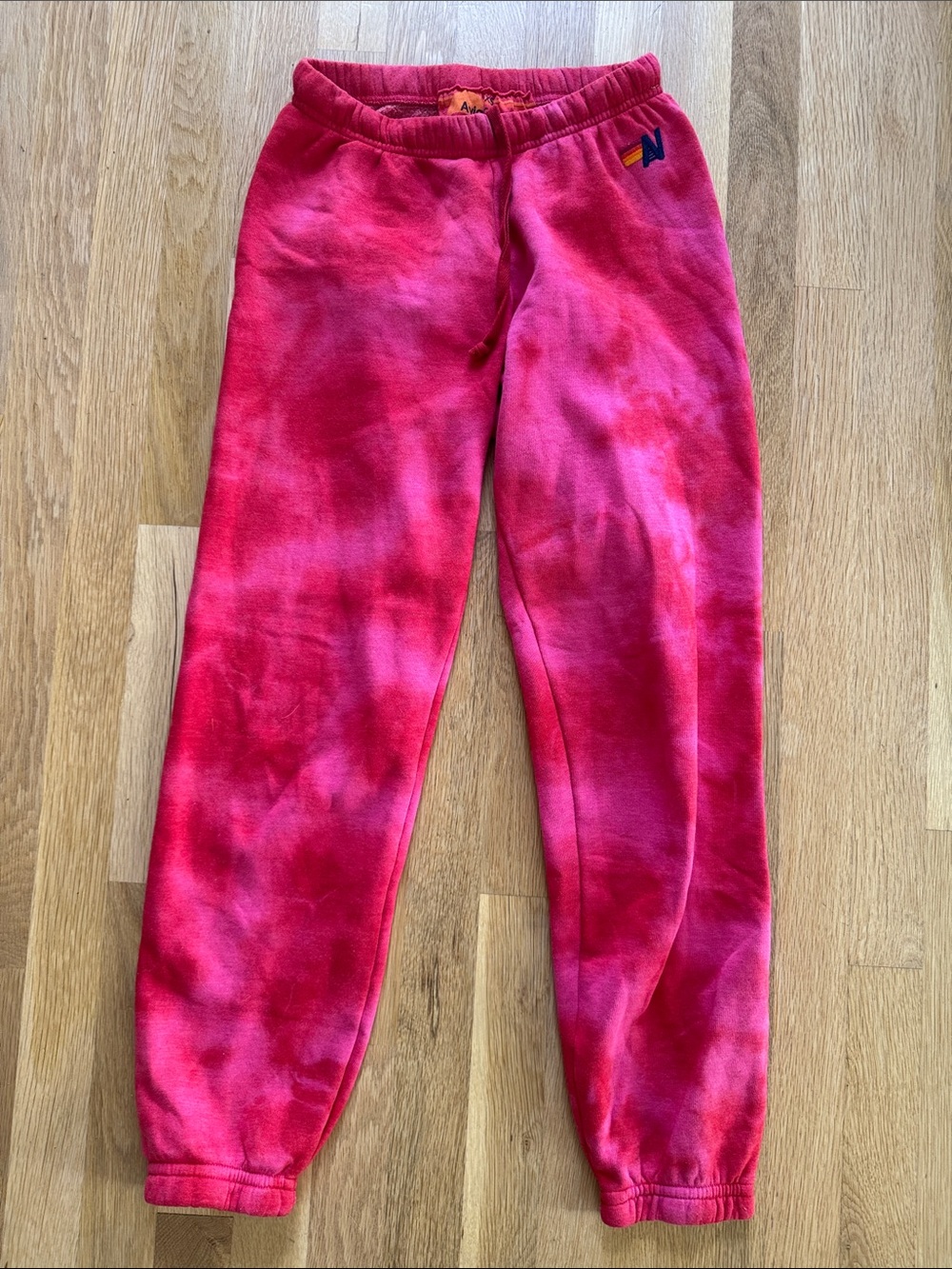 Aviator Nation Tie-Dye Red Sweatpants XS